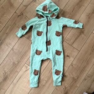 Whistle and flute Teddy one piece 12-18 months cosy cotton